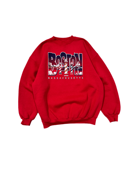 Boston Massachusetts Crewneck - XL - ALL GOODS - ALL GOODS