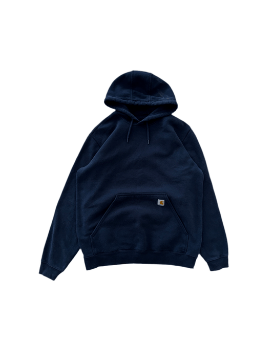 Carhartt Navy Blue Hoodie - Large - ALL GOODS - ALL GOODS