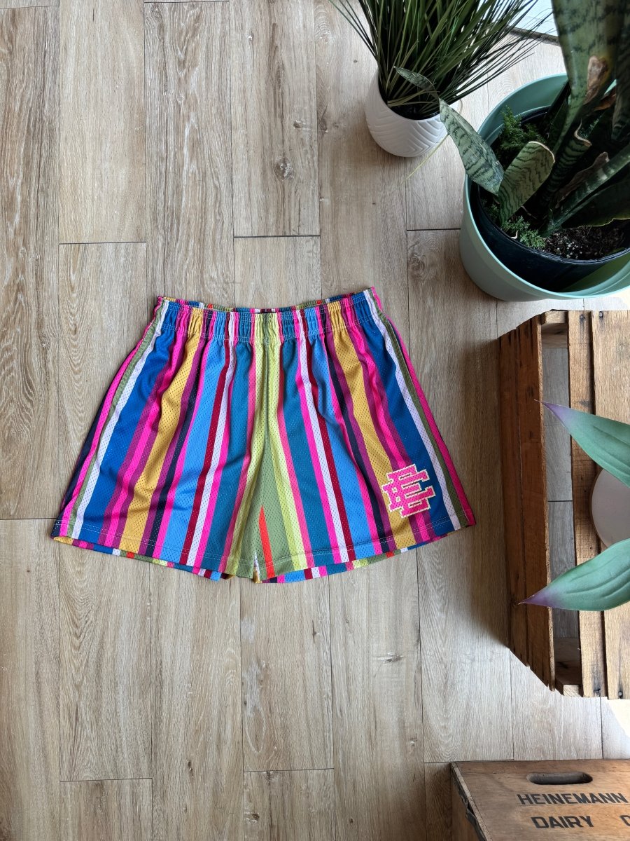 Eric Emmanuel Multi Colored Stripe Shorts - 2XL - ALL GOODS - ALL GOODS