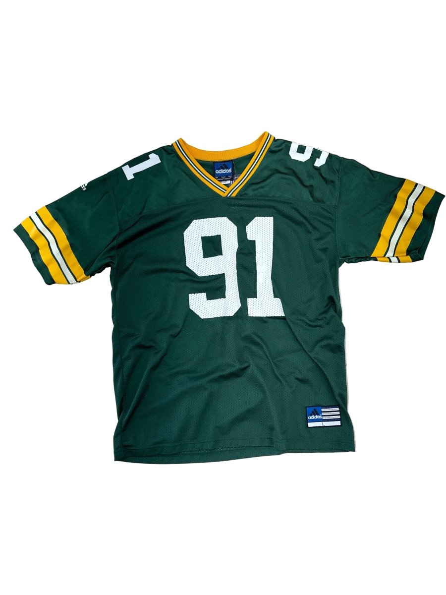 Green Bay Packers 91 Johnson Jersey - Large - ALL GOODS - ALL GOODS