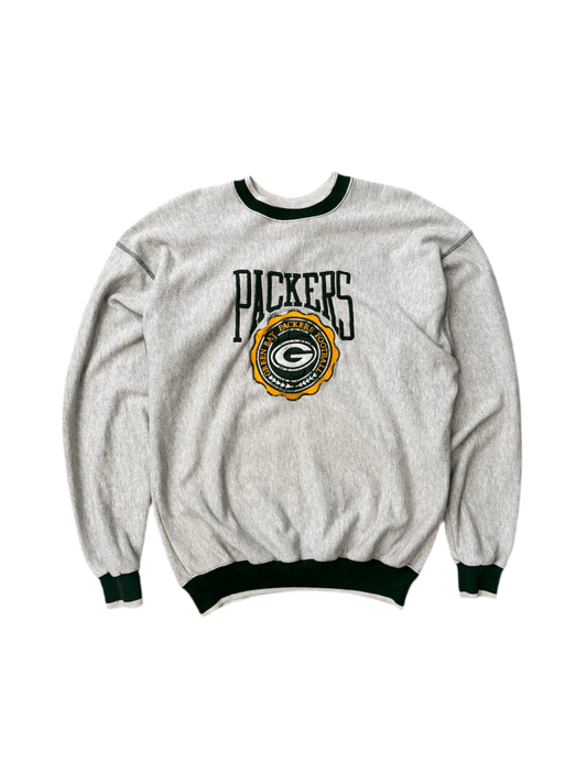Green Bay Packers Grey Crewneck - Medium - ALL GOODS - ALL GOODS
