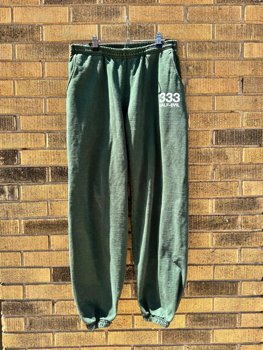 Green Half Evil Sweat Pants - Medium - ALL GOODS - ALL GOODS