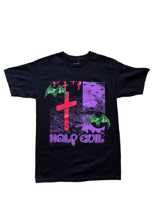 Half - Evil Bats Tee - Small - ALL GOODS - ALL GOODS