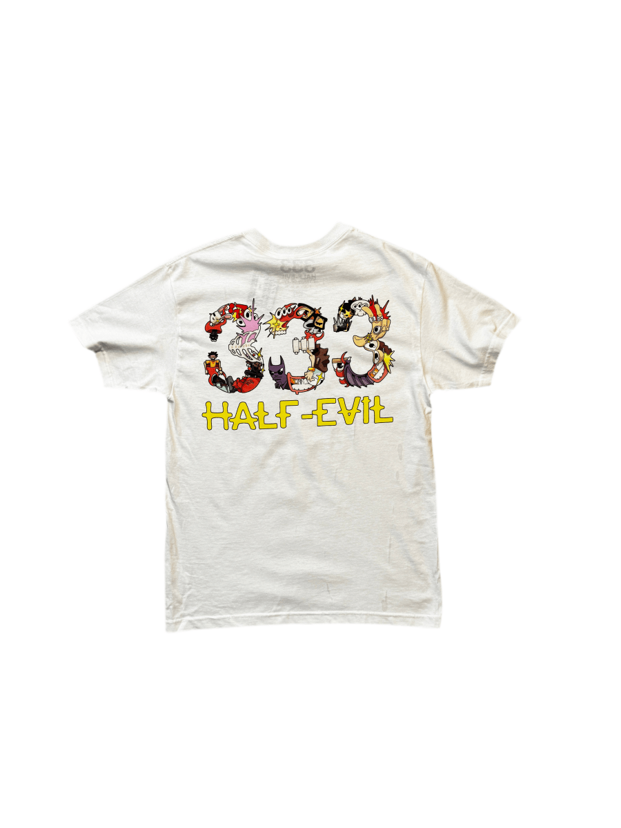 Half - Evil Cartoon T-Shirt - Small - ALL GOODS - ALL GOODS