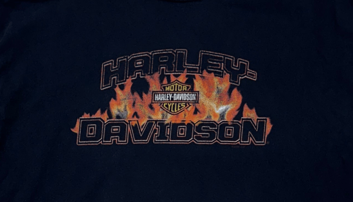 Harley Davidson Flames T-Shirt - XL - ALL GOODS - ALL GOODS