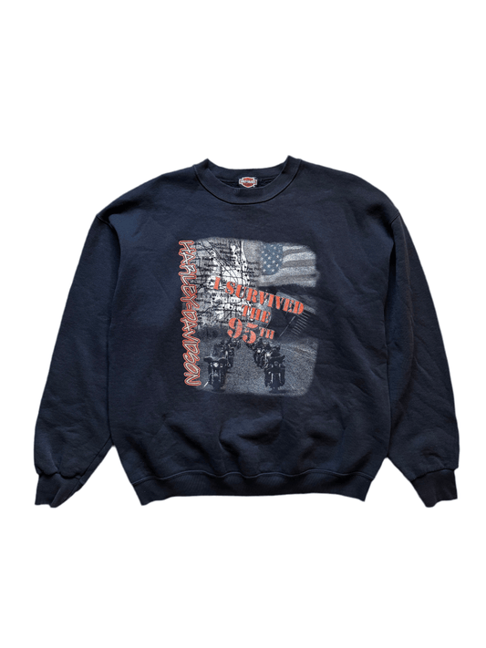 Harley Davidson I Survived 95 Crewneck - XL - ALL GOODS - ALL GOODS