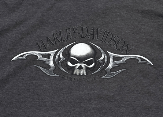 Harley Davidson Skull Tee - XL - ALL GOODS - ALL GOODS