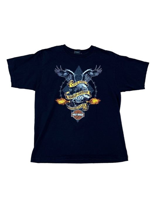Live Free Harley Davidson T-Shirt - 2XL - ALL GOODS - ALL GOODS