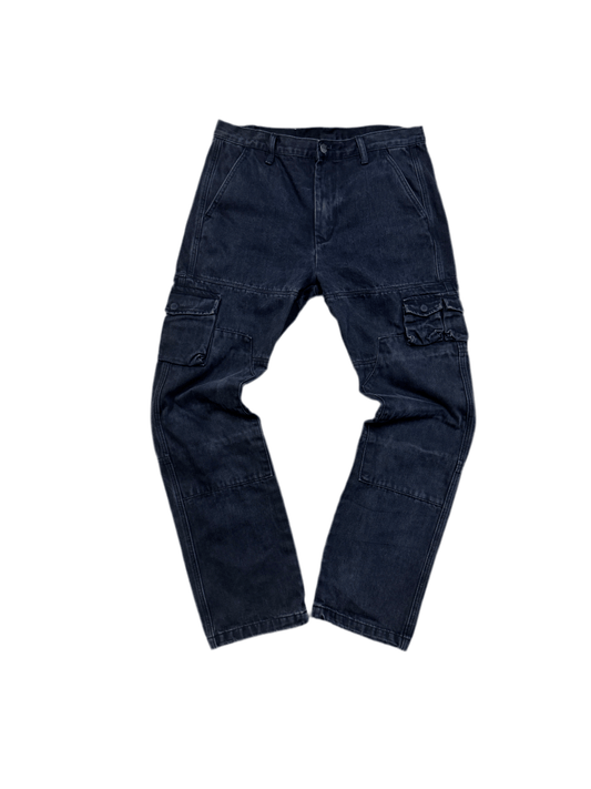 MNML Black Cargo Jeans - 33 - ALL GOODS - ALL GOODS