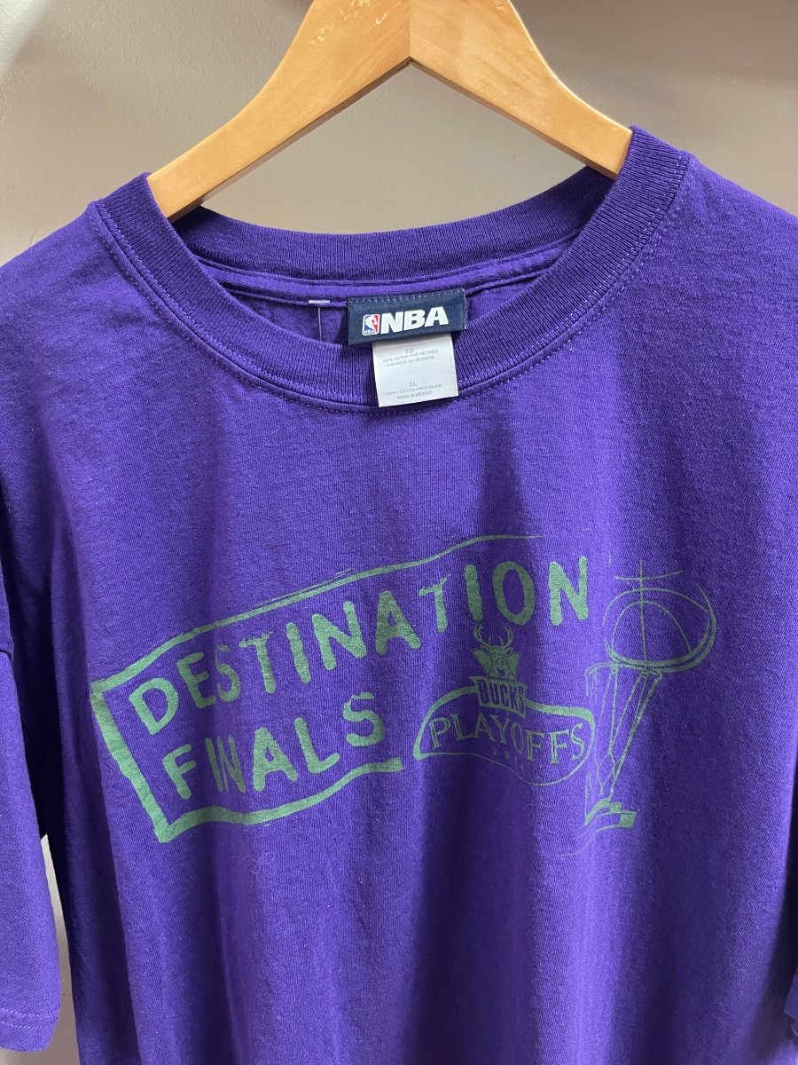 NBA Milwaukee Bucks Destination Finals 2004 Playoffs Purple Shirt - XL - ALL GOODS - ALL GOODS