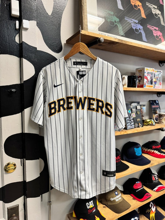 Nike Milwaukee Brewers Christian Yelich Jersey - Medium - ALL GOODS - ALL GOODS