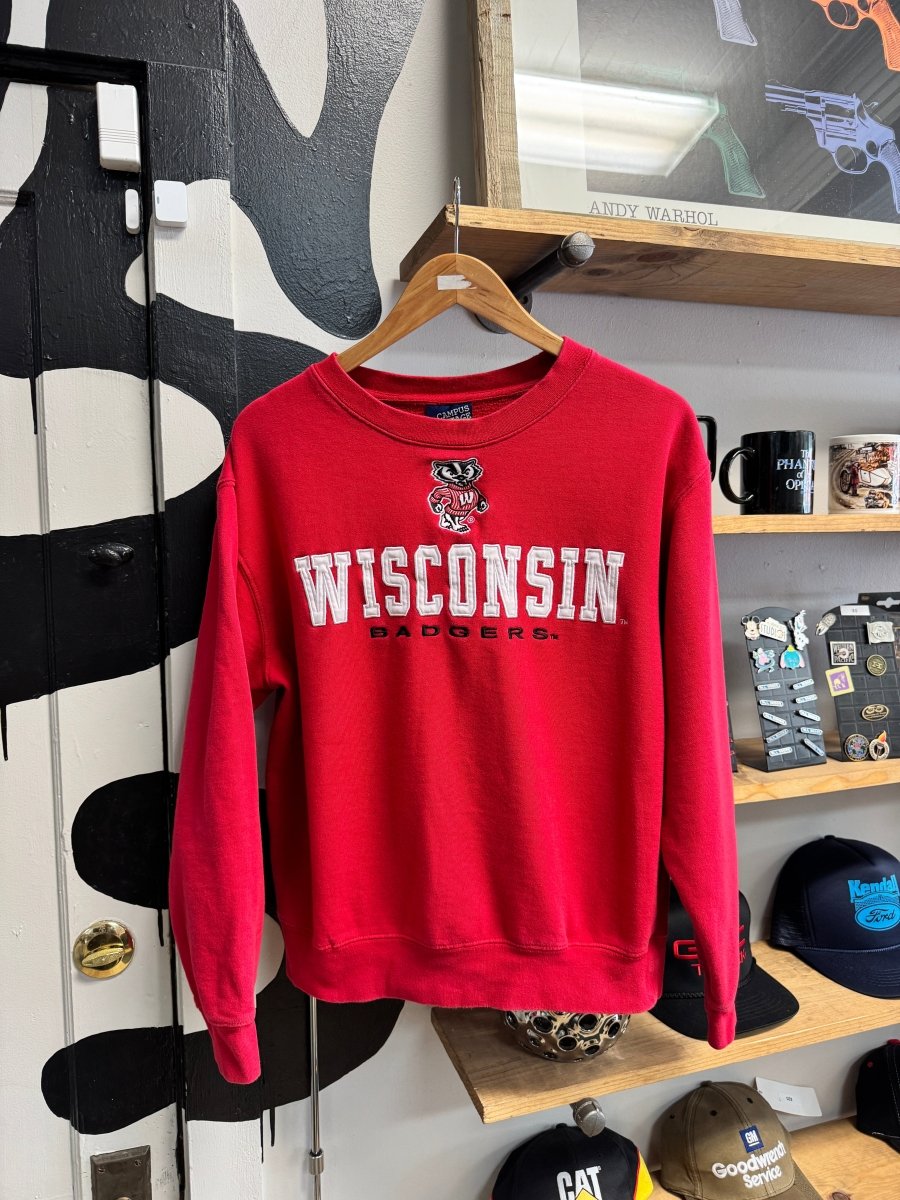 Red Wisconsin Badgers Crewneck - Medium - ALL GOODS - ALL GOODS