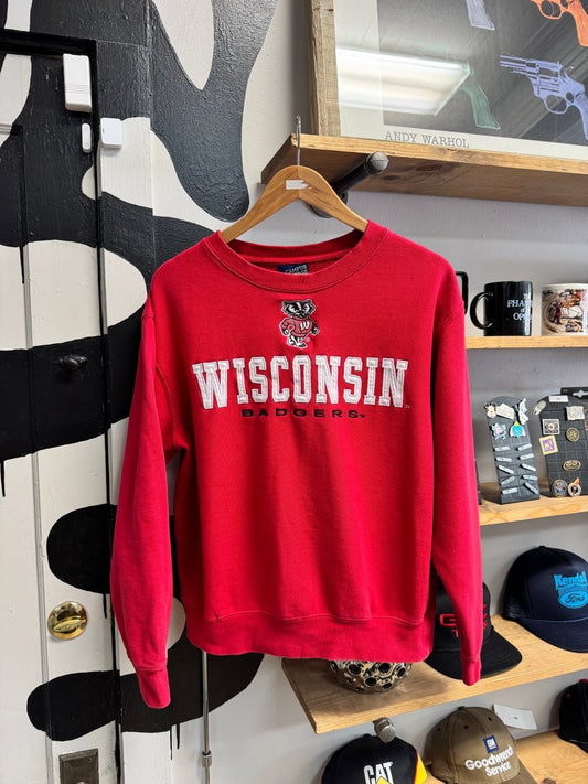 Red Wisconsin Badgers Crewneck - Medium - ALL GOODS - ALL GOODS