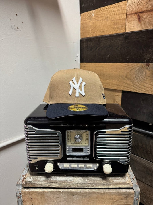 Tan New York Yankees Fitted Hat - ALL GOODS - ALL GOODS