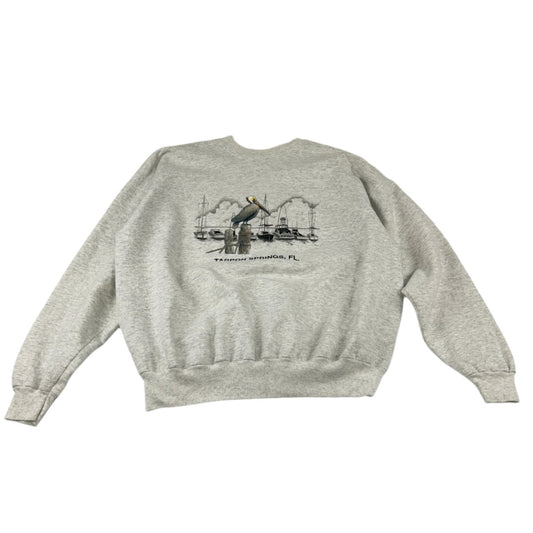 Tarpon Springs Bird Boat Dock Vintage Crewneck - XL - ALL GOODS - ALL GOODS