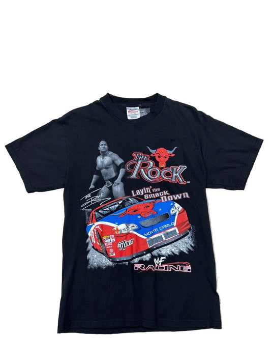 The Rock WWF Racing T-Shirt - Medium - ALL GOODS - ALL GOODS