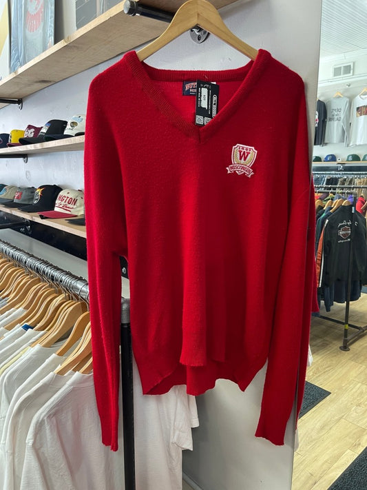 Vintage 80s Nutmeg Knit Wisconsin Badgers - ALL GOODS - ALL GOODS
