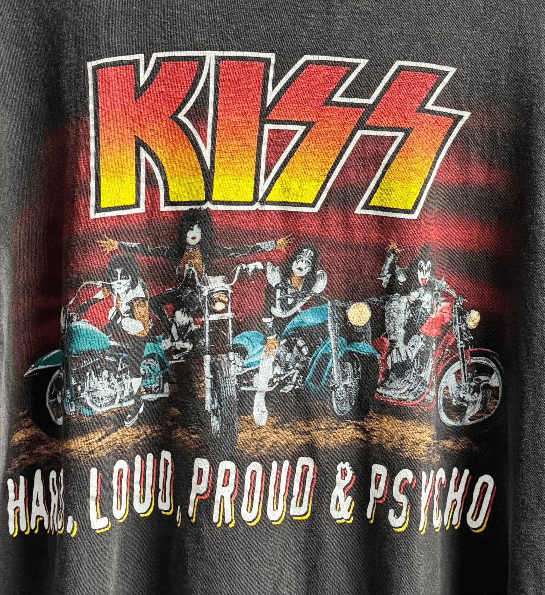 Vintage 90s Kiss Biker Tee - Large - ALL GOODS - ALL GOODS