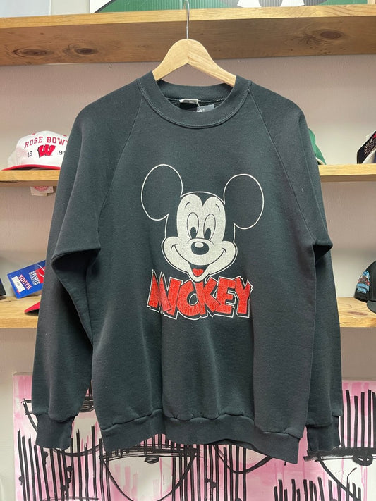 Vintage 90s Mickey Mouse Disney Black Crewneck XL - ALL GOODS - ALL GOODS