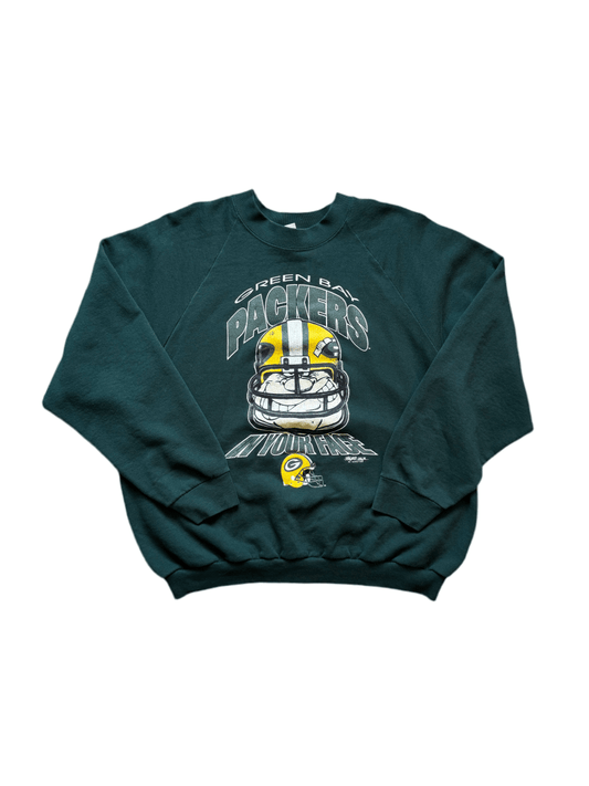 Vintage Green Bay Packers In Your Face Crewneck - Large - ALL GOODS - ALL GOODS