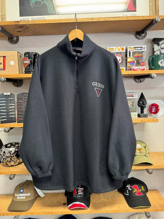 Vintage Guess Jeans Quarter Zip Fleece - XL - ALL GOODS - ALL GOODS