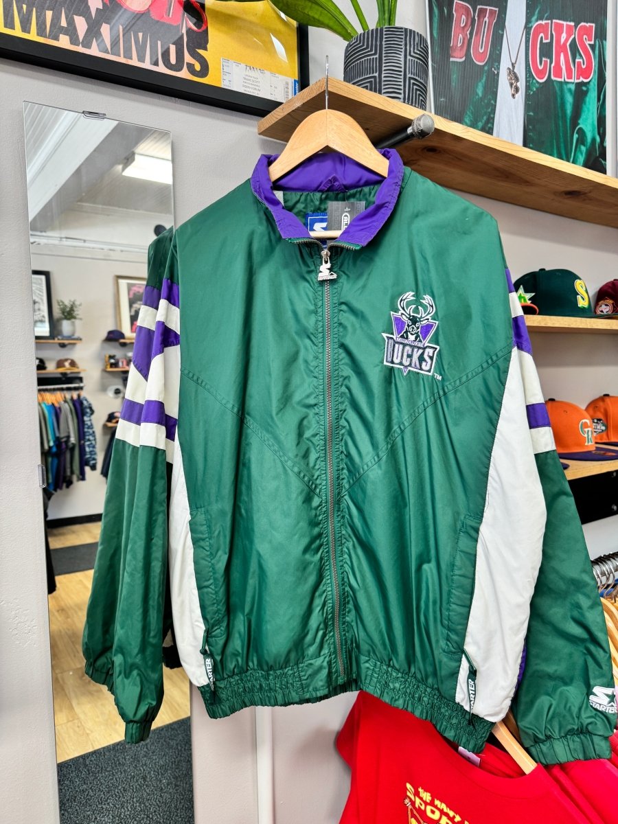 Vintage Starter Milwaukee Bucks Windbreaker - Large - ALL GOODS - ALL GOODS