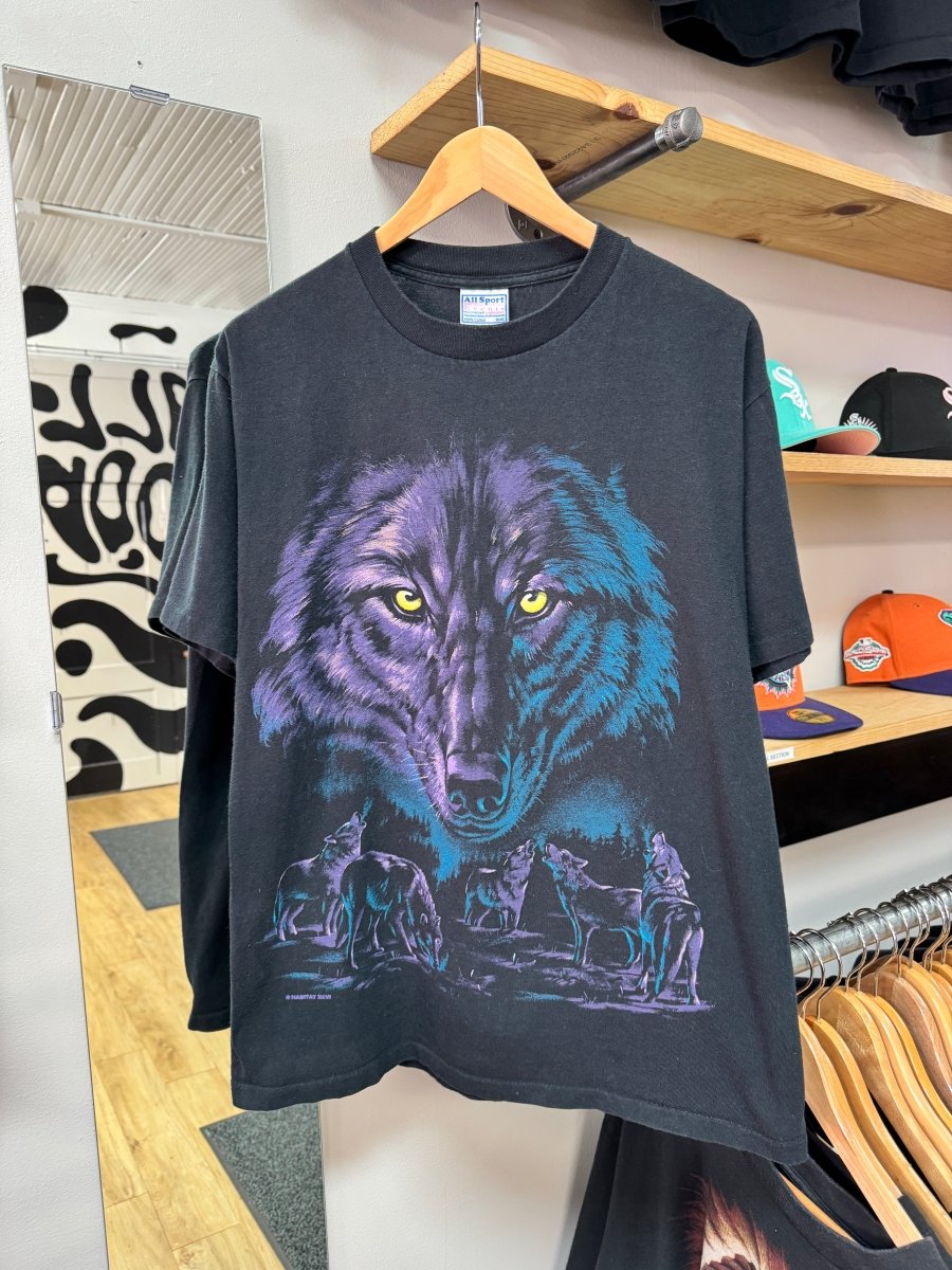Vintage Wolf AOP Shirt - Medium - ALL GOODS - ALL GOODS