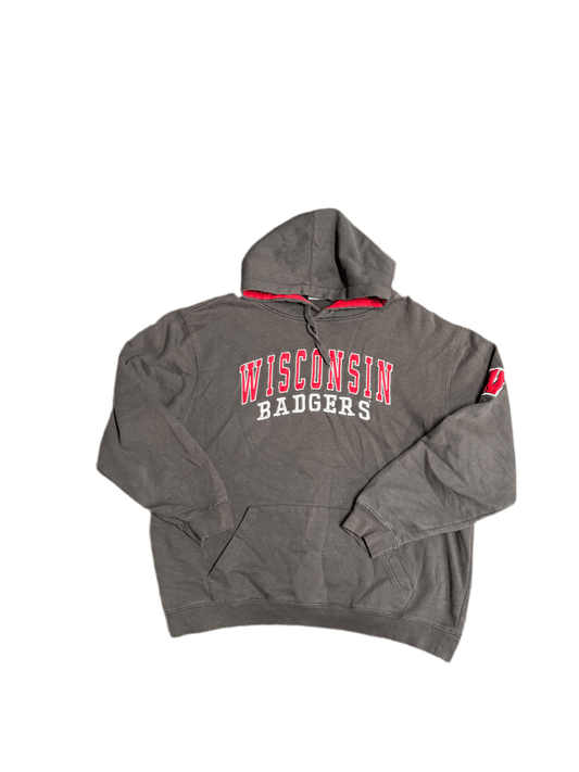 Wisconsin Badgers Grey Hoodie - Large - ALL GOODS - ALL GOODS