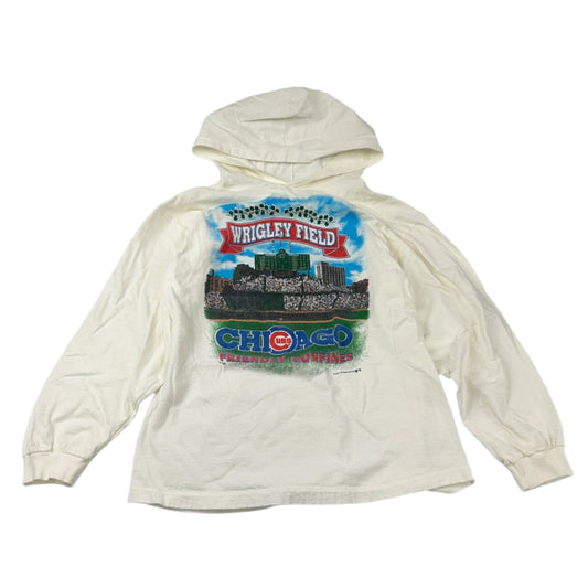 Wrigley Field Chicago Cubs Field Baseball Long Sleeve Hoodie Shirt - S - ALL GOODS - ALL GOODS