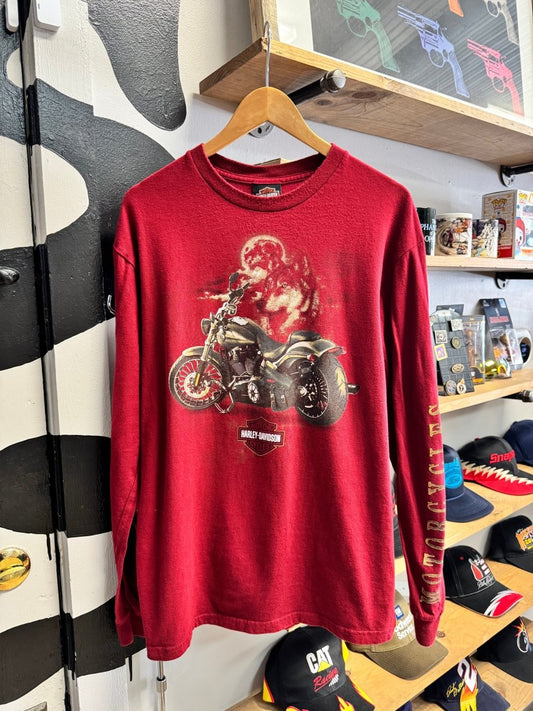 Y2K Harley Davidson Long Sleeve Tee - Large - ALL GOODS - ALL GOODS