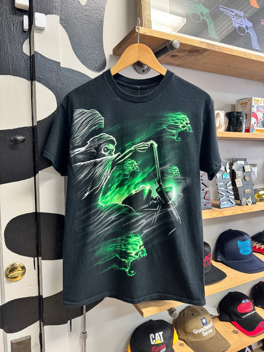 Y2K Skull Biker Tee - Medium - ALL GOODS - ALL GOODS