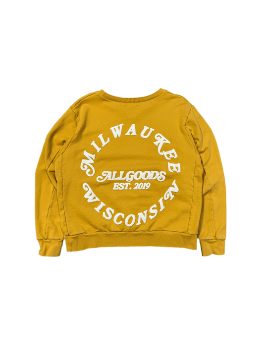 Yellow All Goods Crewneck - Medium - ALL GOODS - ALL GOODS
